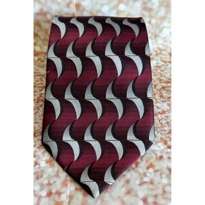 Joseph & Feiss Men‎ 100% Silk Traditional Neck Tie Maroon / Black  NWT